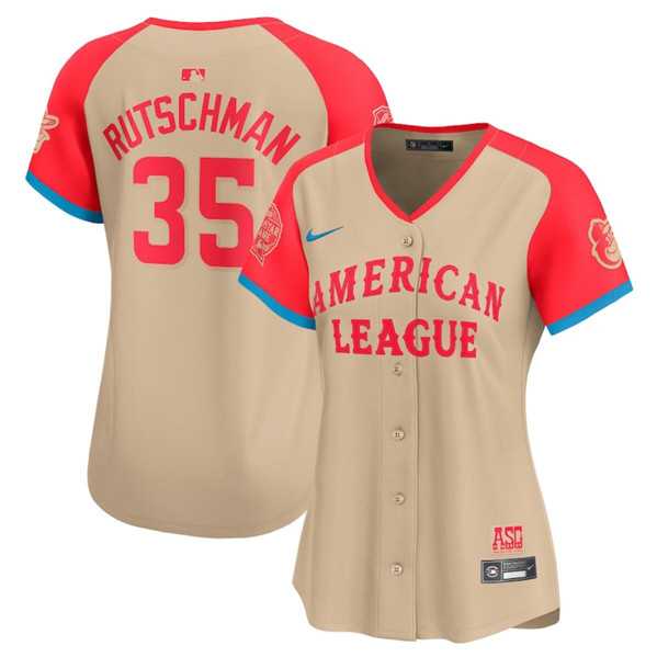 Women%27s American League #35 Adley Rutschman Cream 2024 All-Star Limited Stitched Baseball Jersey(Run Small)